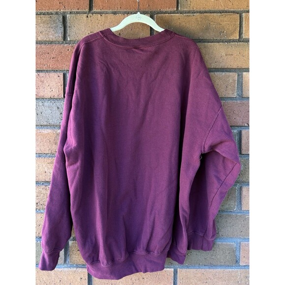 Grizzlies Montana Sweatshirt Pullover Embroidered Maroon XXL 2X VTG Gildan Heavy - Picture 2 of 14